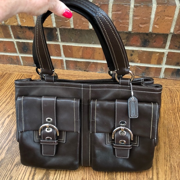 coach black leather soho bag